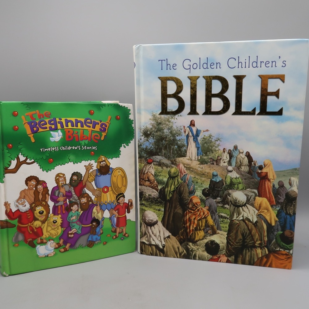 The Children's Bible by Golden Books Hardcover & The Beginner's Bible Stories lo